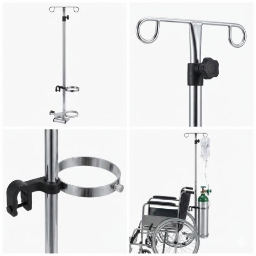 鹽水及氧氣樽一體架 - 適用於 Advanced 7530、7510 輪椅