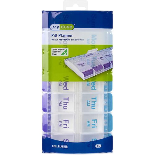 Alternative view of 美國 Ezy Dose 1週14格早晚藥盒 (輕鬆按掣開蓋) (67585)