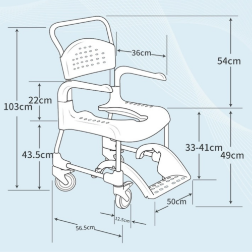 Alternative view of 瑞典 Etac Clean 有輪沐浴便椅 (總闊19.7") (瑞典製造)