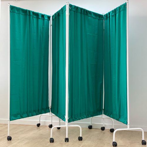 【只限預訂，20個起】歐洲 Meta 四摺屏風 (綠⾊布) (歐洲製造)