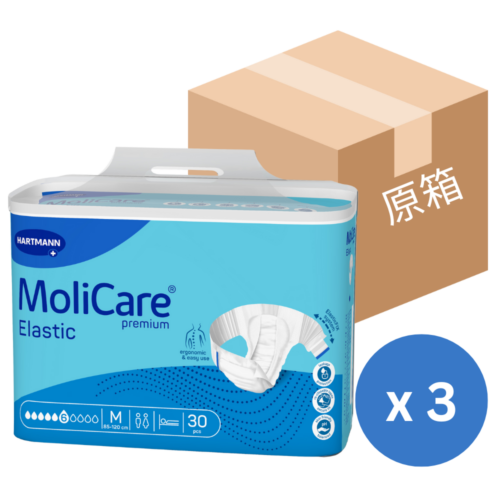 【原箱送貨】德國 Hartmann Molicare 赫曼安加適彈性金裝成人紙尿片 (6滴) (德國/法國製造)