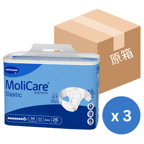 【原箱送貨】德國 Hartmann Molicare 赫曼安加適彈性金裝成人紙尿片 (9滴) (德國/法國製造)