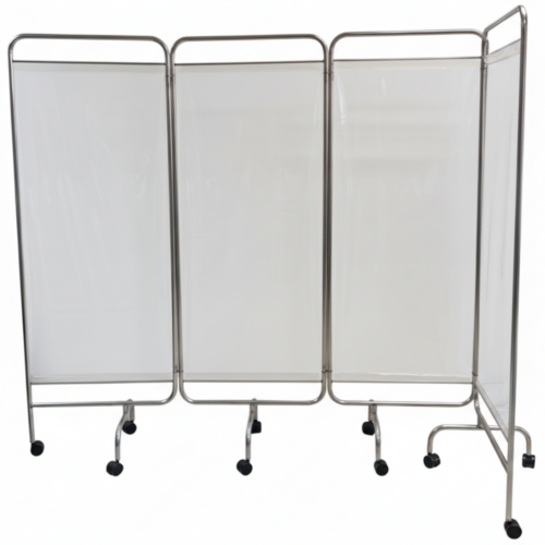 不鏽鋼四摺屏風 (透明)