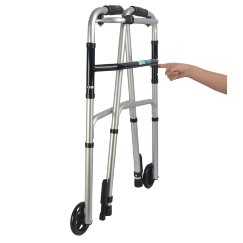 Alternative view of Advanced 688 摺合式助行架 (5″單向前輪，彈弓後腳)