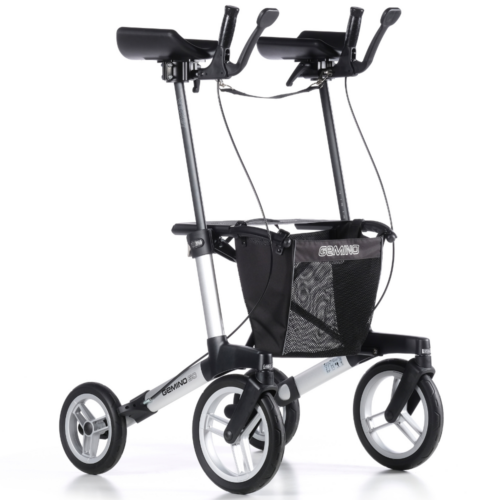 美國 Sunrise Gemino 60M Walker 摺合式助行車【步態訓練 Gait training】【具有前臂支撐，增加穩定性】【11"超大前輪】