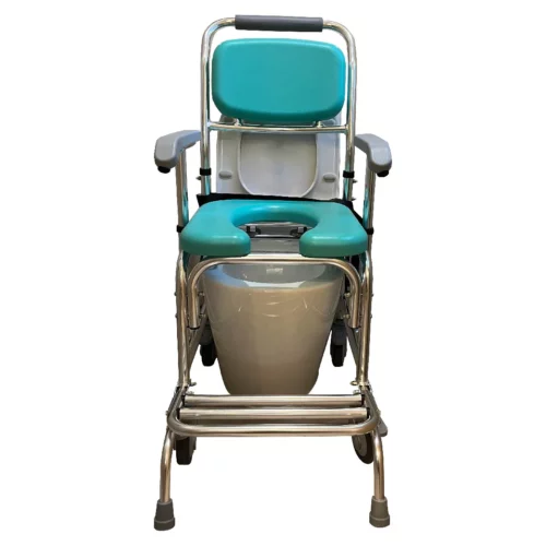 Alternative view of SS 有輪沐浴便椅【總闊20"】【升降扶手】【全軟墊】