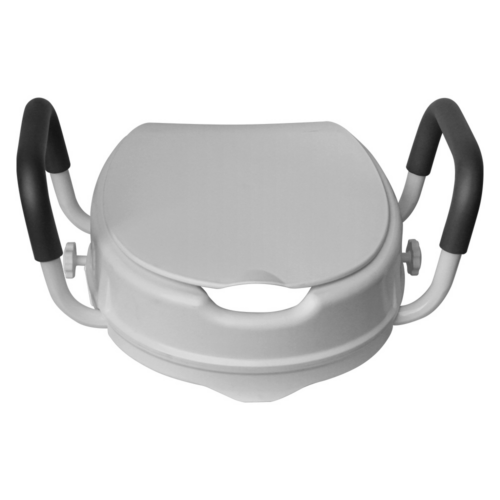 Alternative view of TUOC 有蓋座廁加高器連扶手 - 10cm高【按壓扶手借力穩固】【承重321.9磅】