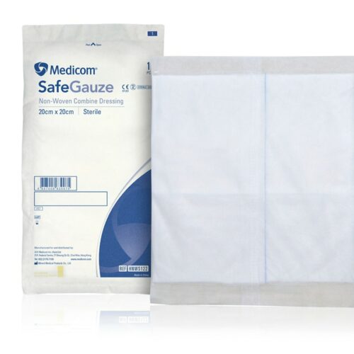 【原袋送貨】【門市買1包起】加拿大 Medicom SafeGauze Non-woven Combin Dressing 特強吸滲消毒無紡布 (1包裝：1片/包) - 20 x 20cm (SFGHNWS122)【已滅菌】