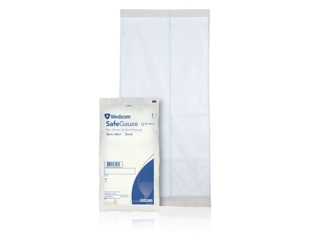 【原袋送貨】【門市買1包起】加拿大 Medicom SafeGauze Non-woven Combin Dressing 特強吸滲消毒無紡布 (1包裝：1片/包) - 20 x 40cm (SFGHNWS124)【已滅菌】