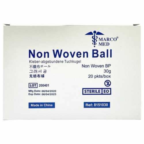 Alternative view of Marco Med 消毒無菌紗布球 (盒裝:20包,5粒/包,共30克) (8151030)