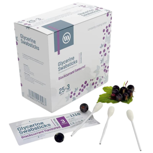【原盒送貨】【門市買1包起】英國 OMS Glycerin Swabsticks 洗口棒 - 黑加侖子味 (1116)