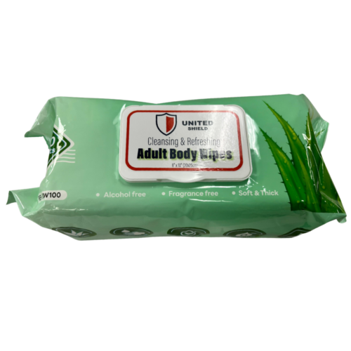 Alternative view of United Shield 蘆薈無酒精身體清潔濕紙巾 (100張/包) (ABW100)