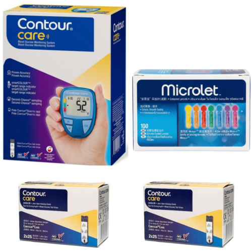 瑞士 Ascensia Contour Care 血糖機套裝 (包機、100塊試紙及100支針)
