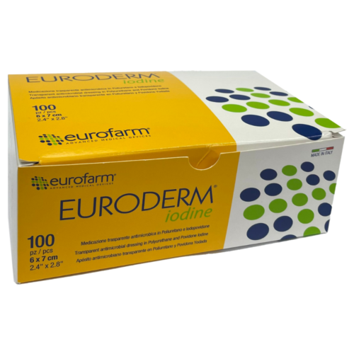 意大利 Euroderm Iodine 含碘人工皮 - 6 x 7cm (盒裝：100片)【意大利製造】