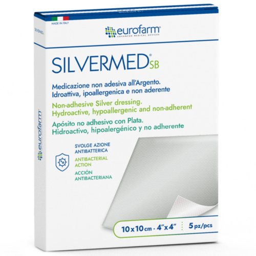 意大利 Silvermed SB 無菌銀離子敷料 - 10 x 10cm (盒裝：5片)【意大利製造】