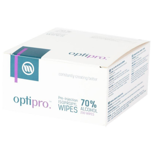 Alternative view of 英國 OptiPro 70%酒精消毒棉 (盒裝：200包)【獨立包裝】