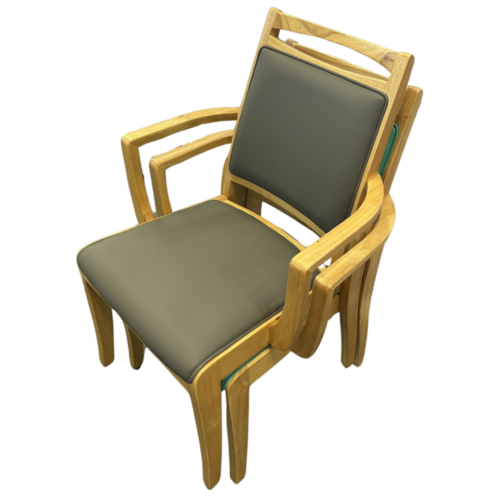 Alternative view of 日式高背介護椅【可疊起5張】【橡木椅架】【符合英國BS 7176中度防火標準】【7種顏色選擇】