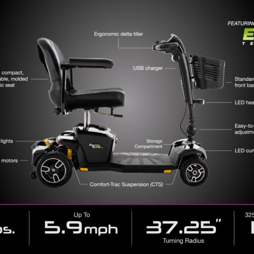 Alternative view of 美國 Pride Zero Turn 8 4-Wheel Mobility Scooter 電動輪椅/代步車【原地轉彎】【最高時速10公里/小時】【CTS避震】【LED燈】