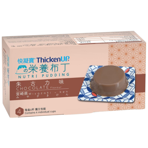 瑞士 Nestle 雀巢 ThickenUp 快凝寶營養布丁 (禮盒裝) - 朱古力味 (盒裝：66g x 4杯)【4杯/盒，6盒/箱，如顧客想原箱買，可選數量為6個】