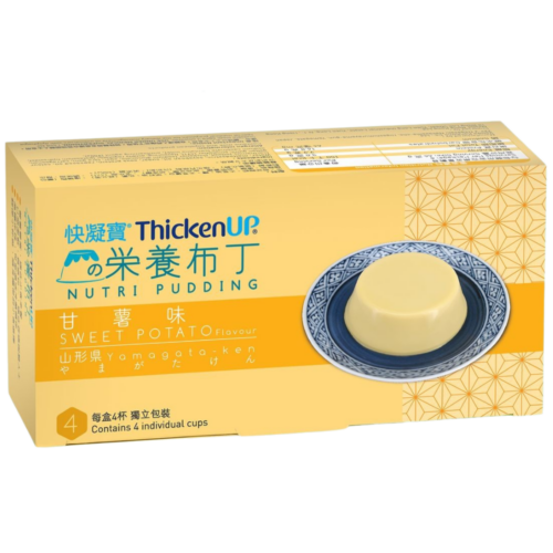 瑞士 Nestle 雀巢 ThickenUp 快凝寶營養布丁 (禮盒裝) - 甘薯味 (盒裝：66g x 4杯)【4杯/盒，6盒/箱，如顧客想原箱買，可選數量為6個】