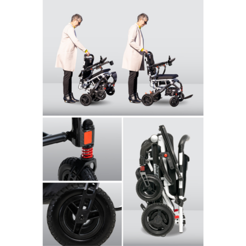 Alternative view of 美國 Pride Jazzy Carbon 電動輪椅 - 綠色車架【18kg】【可上飛機】【4組避震】