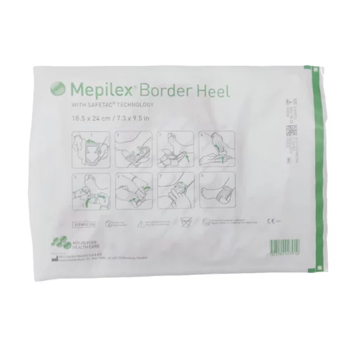 瑞典 Molnlycke Mepilex Border Heel 有邊型腳跟敷料貼 - 22 x 23cm (盒裝：6片) [282750]【芬蘭製造】