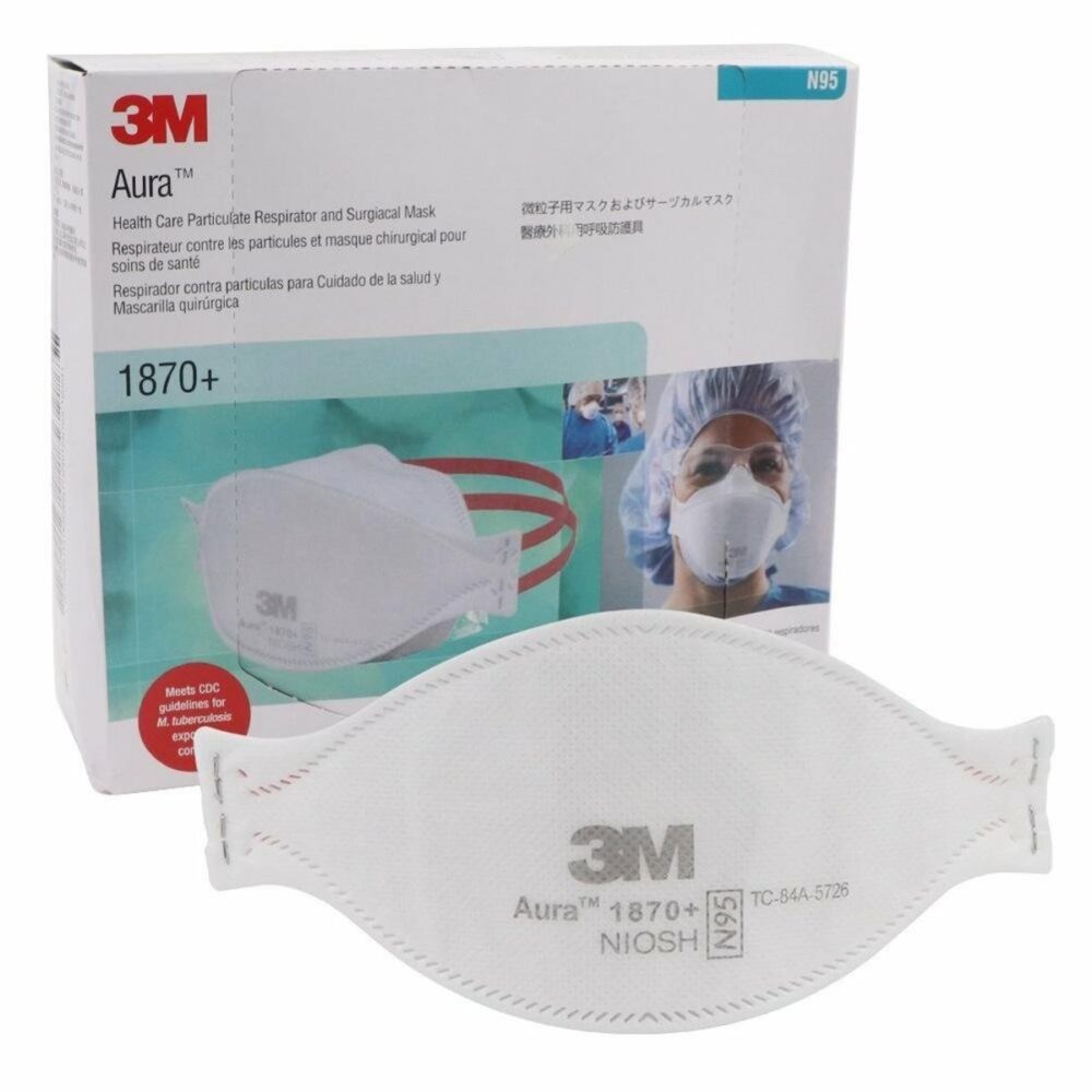 美國 3M Aura N95 即棄醫用防護口罩 (盒裝：20個) [1870+]【新加坡製造】
