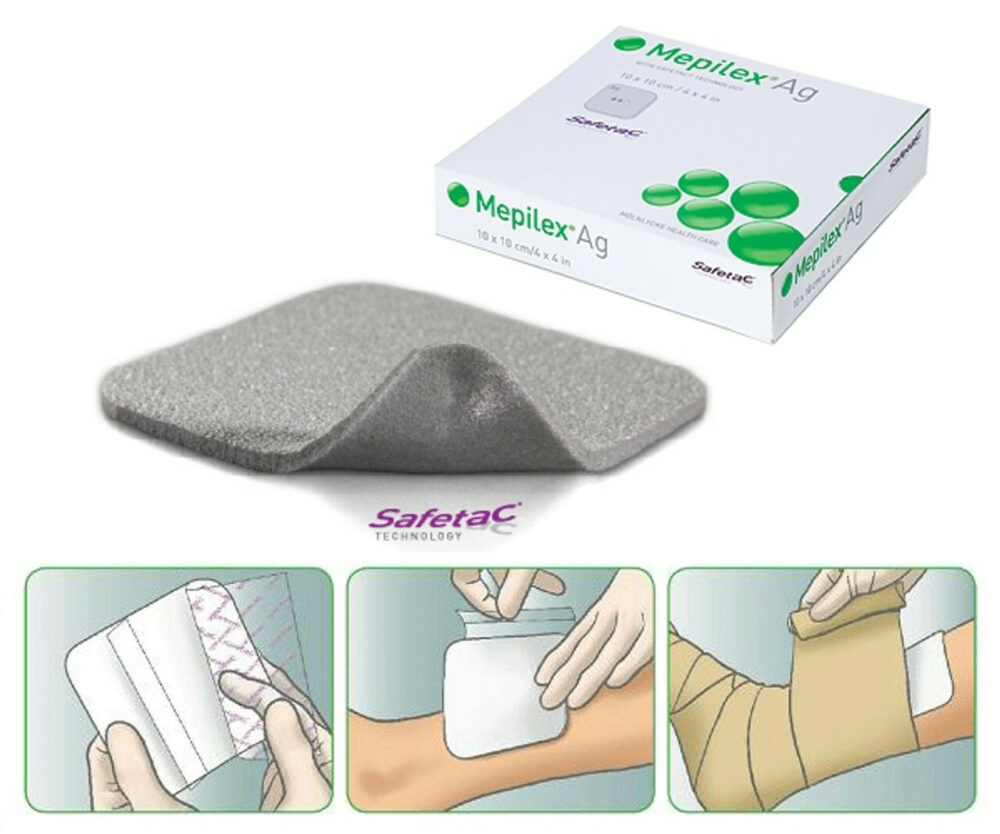 瑞典 Molnlycke Mepilex Ag 銀離子敷料貼【3個尺寸】【芬蘭製造】