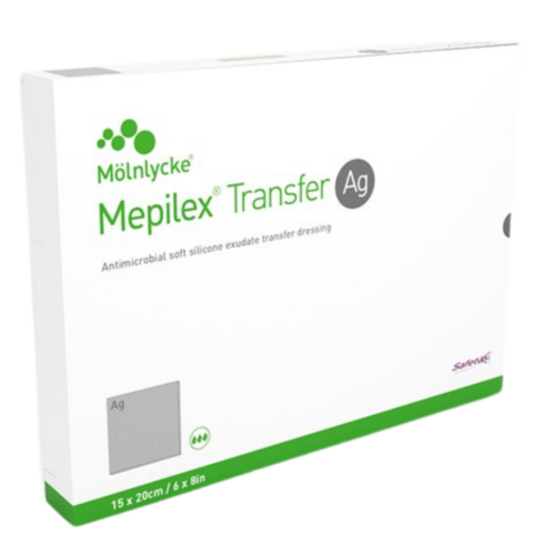 瑞典 Molnlycke Mepilex Transfer Ag 銀離子敷料貼【2個尺寸】【芬蘭製造】