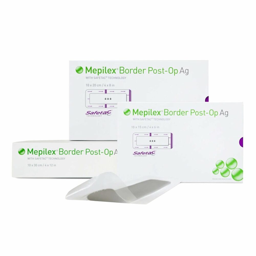 瑞典 Molnlycke Mepilex Border Post-Op Ag 銀離子有邊型敷料貼【7個尺寸】【芬蘭製造】