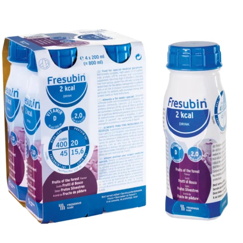 德國 Fresenius Kabi Fresubin 倍力康2千卡高能量營養品 - 雜莓味 (盒裝：200ml x 4支) [7486201]【4支/盒，6盒/箱，如顧客想原箱買，可選數量為6個】