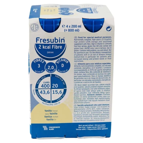 Alternative view of 德國 Fresenius Kabi Fresubin Fibre 倍力康2千卡高能量纖維營養品 - 雲呢拿味 (盒裝：200ml x 4支) [7529601]【4支/盒，6盒/箱，如顧客想原箱買，可選數量為6個】