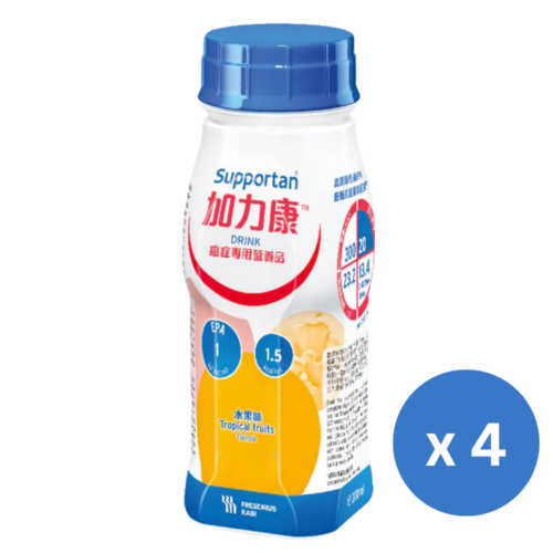 德國 Fresenius Kabi Supportan 加力康癌症專用營養品 - 熱帶水果味 (盒裝：200ml x 4支) [7597601]【4支/盒，6盒/箱，如顧客想原箱買，可選數量為6個】 - 門市自取價-不設送貨