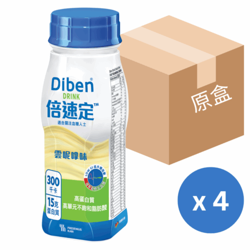 德國 Fresenius Kabi Diben 倍速定營養品 - 雲呢拿味 (盒裝：200ml x 4支) [F01509X / 7787601]【4支/盒，6盒/箱，如顧客想原箱買，可選數量為6個】