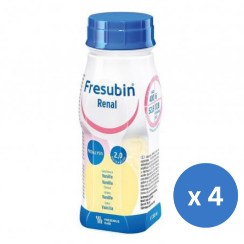 德國 Fresenius Kabi Fresubin Renal 腎力康專用營養品 - 雲呢拿味 (盒裝：200ml x 4支) [7358601]【4支/盒，6盒/箱，如顧客想原箱買，可選數量為6個】