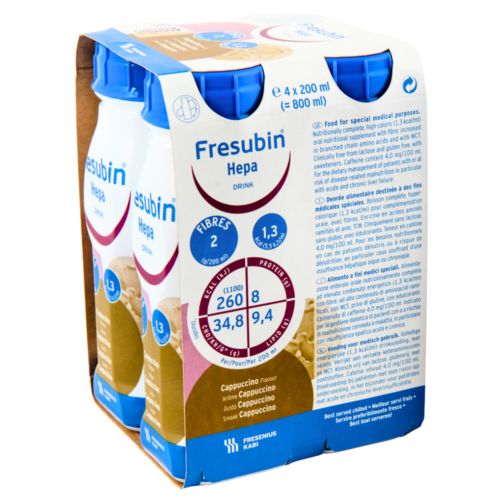 德國 Fresenius Kabi Fresubin Hepa 肝保力肝病專用營養品 - 意大利咖啡味 (盒裝：200ml x 4支) [7015601]【4支/盒，6盒/箱，如顧客想原箱買，可選數量為6個】