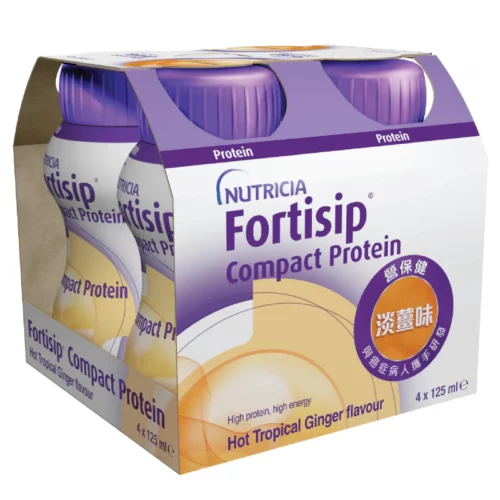 荷蘭 Nutricia Fortisip 營保健高能量高蛋白質營養品 - 淡薑味 (盒裝：125ml x 4支) [H6540010064]【荷蘭製造】【4支/盒，6盒/箱，如顧客想原箱買，可選數量為6個】
