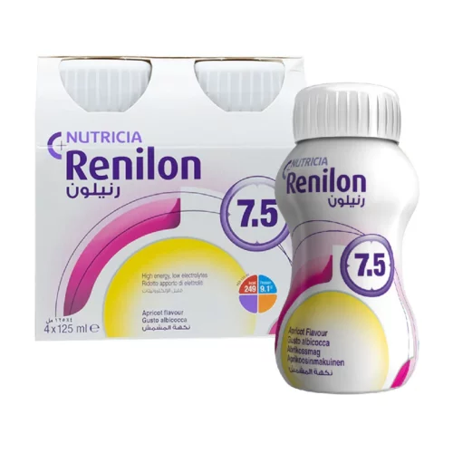 荷蘭 Nutricia Renilon 腎宜康 7.5 洗腎人士專用營養補充品 - 杏脯味 (盒裝：125ml x 4支) [H6540010068]【荷蘭製造】【4支/盒，6盒/箱，如顧客想原箱買，可選數量為6個】