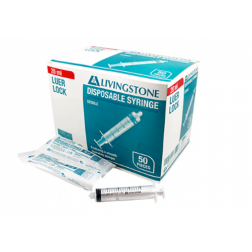 澳洲 Livingstone Luer Lock 螺絲咀針筒 - 20ml (盒裝：50支)