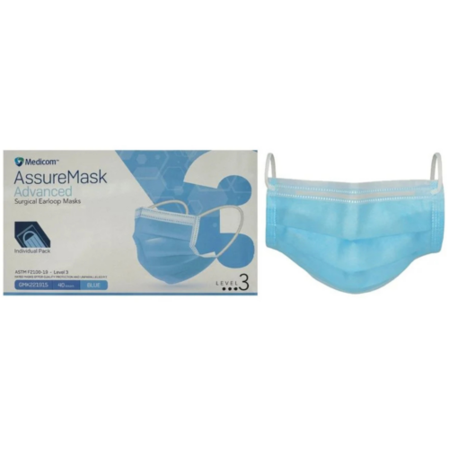 加拿大 Medicom AssureMask Advanced Level 3 成人醫用口罩 (盒裝：40片，獨立包裝) [GMK221915]