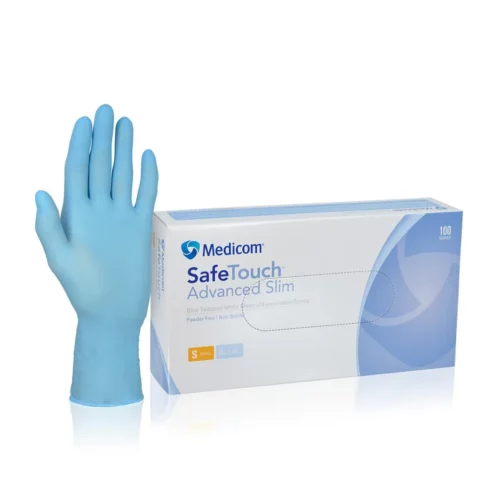 加拿大 Medicom SafeTouch Advanced Slim 無粉丁腈手套 (盒裝：100隻)【馬來西亞製造】 - 細碼-s