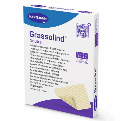 德國 Hartmann Grassolind 防黏傷口油性紗布 (擦傷適用)【2個尺寸】【波蘭製造】 - 5-x-5cm