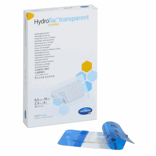 德國 Hartmann HydroTac Transparent Comfort 舒緩防水透明水凝膠敷料 (燙傷適用)【4個尺寸】 - 6-5-x-10cm