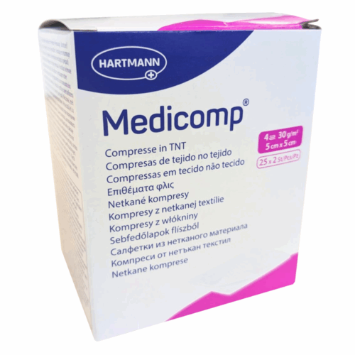 德國 Hartmann Medicomp 已消毒無紡紗布【3個尺寸】 - 5-x-5cm