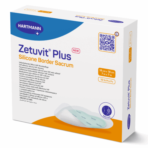 德國 Hartmann Zetuvit Plus Silicone Border Sacrum 防水矽膠自黏特強吸收性敷料【2個尺寸】