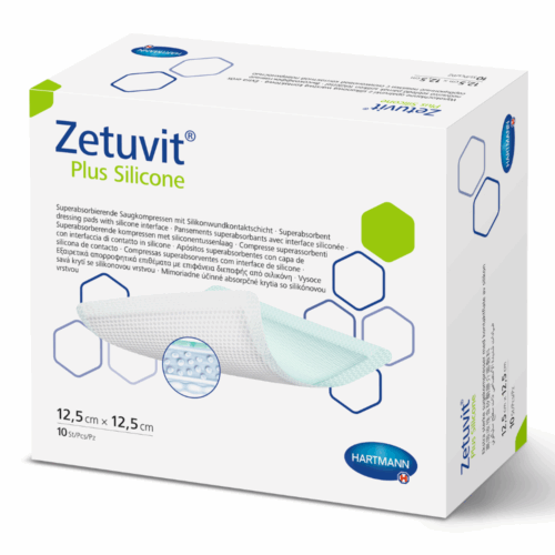 德國 Hartmann Zetuvit Plus Silicone 矽膠特強吸收性敷料【5個尺寸】