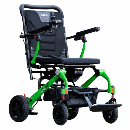 美國 Pride Jazzy Carbon 電動輪椅 - 綠色車架【18kg】【可上飛機】【4組避震】