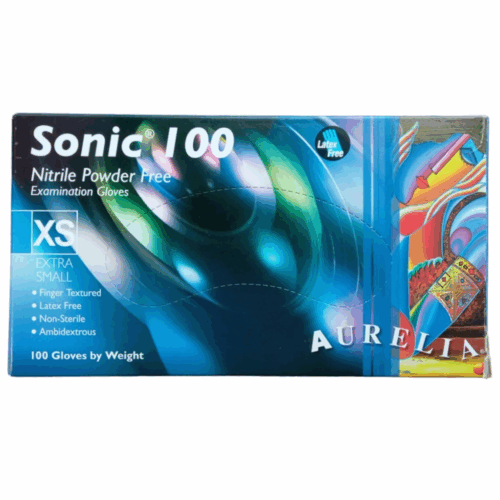 美國 Aurelia Sonic 100 無粉丁腈手套 - XS (盒裝：100隻)【馬來西亞製造】