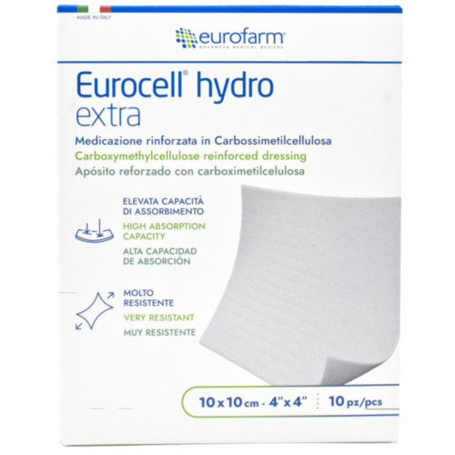 意大利 Eurocell Hydro Extra 敷料 - 10 x 10cm (盒裝：10片) [DE17]【意大利製造】