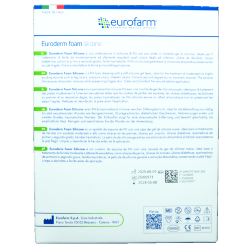 Alternative view of 意大利 Euroderm Foam Silicone 矽膠泡棉無黏性傷口敷料 - 10 x 10cm (盒裝：10片) [DE31]【意大利製造】